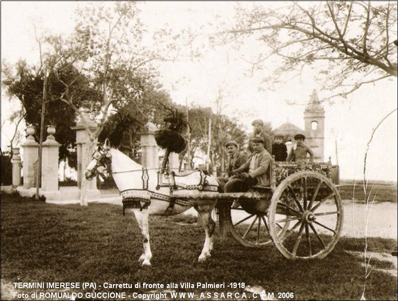 Carrettu di fronte alla Villa Palmieri -1918 -