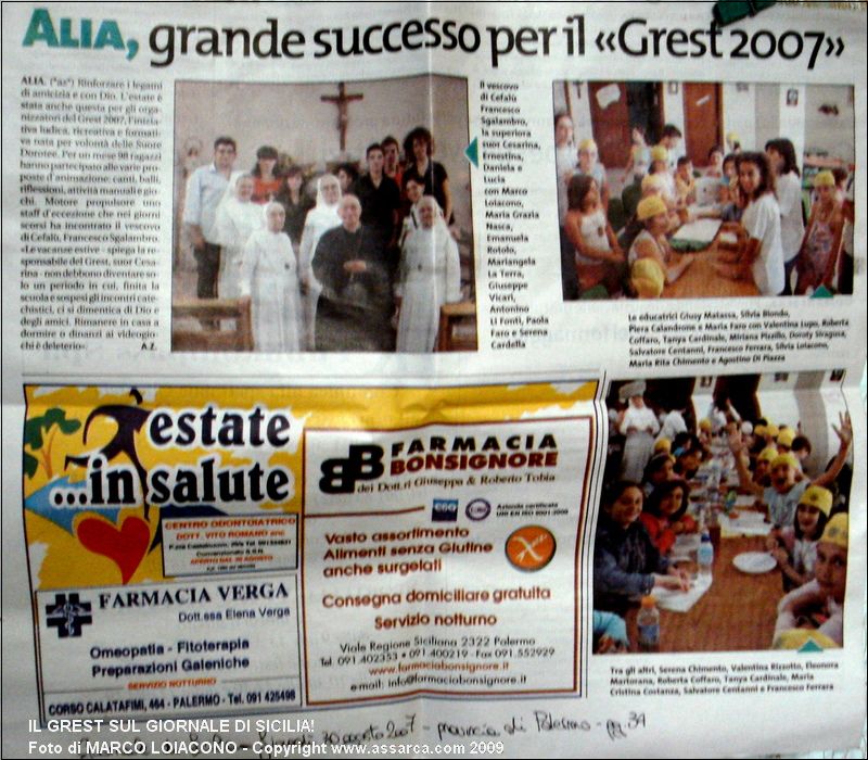 IL GREST SUL GIORNALE DI SICILIA!