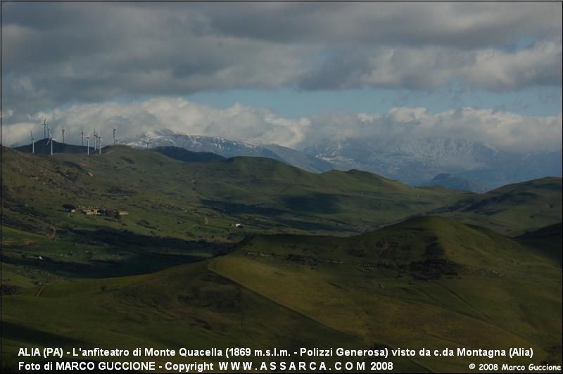 L'anfiteatro di Monte Quacella (1869 m.s.l.m. - Polizzi Generosa) visto da c.da Montagna (Alia)