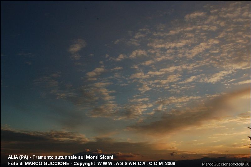 Tramonto autunnale sui Monti Sicani