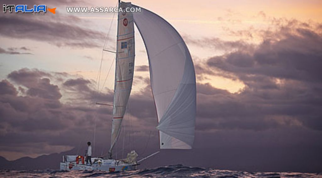 l`arrivo della Regata Internazionale di altura Transtyrrhenum a Termini Imerese.