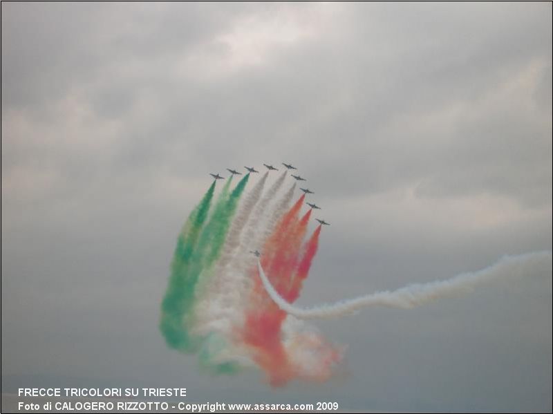 frecce tricolori su trieste