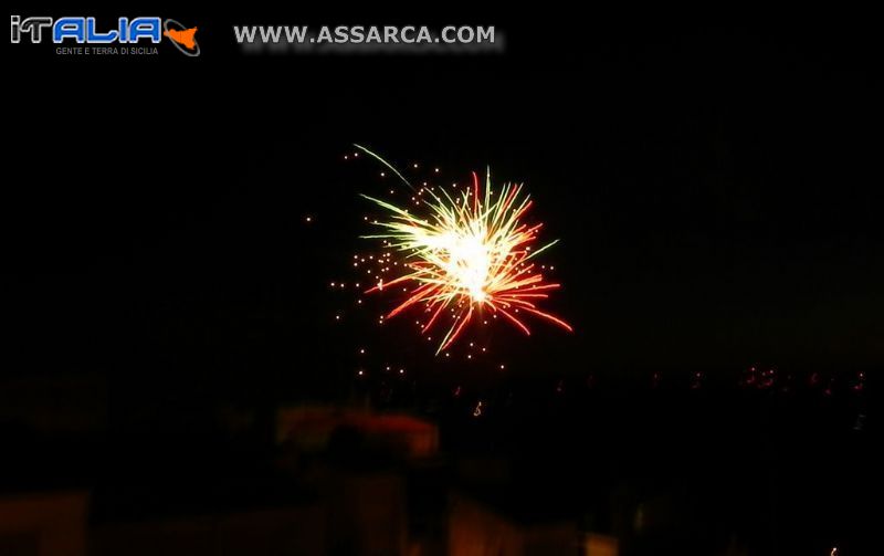 Fuochi d`artificio in onore di S.Anna