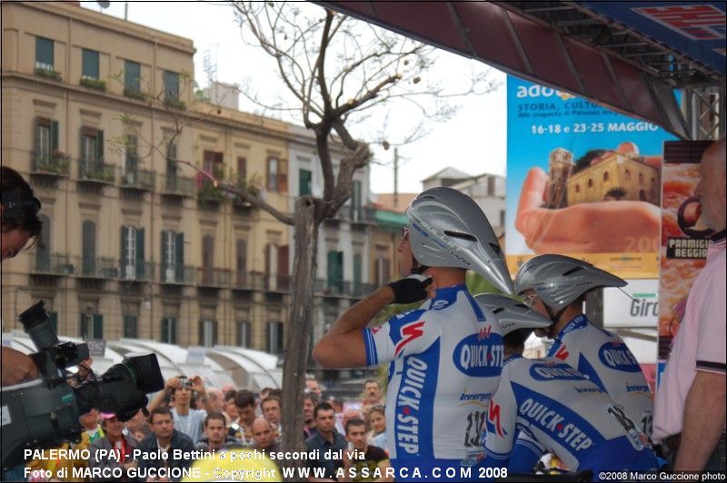 Paolo Bettini a pochi secondi dal via