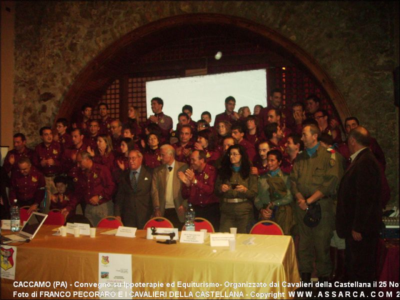 Convegno su Ippoterapie ed Equiturismo- Organizzato dai Cavalieri della Castellana il 25 Nov. 2007 Sala Prades Castello di Caccamo