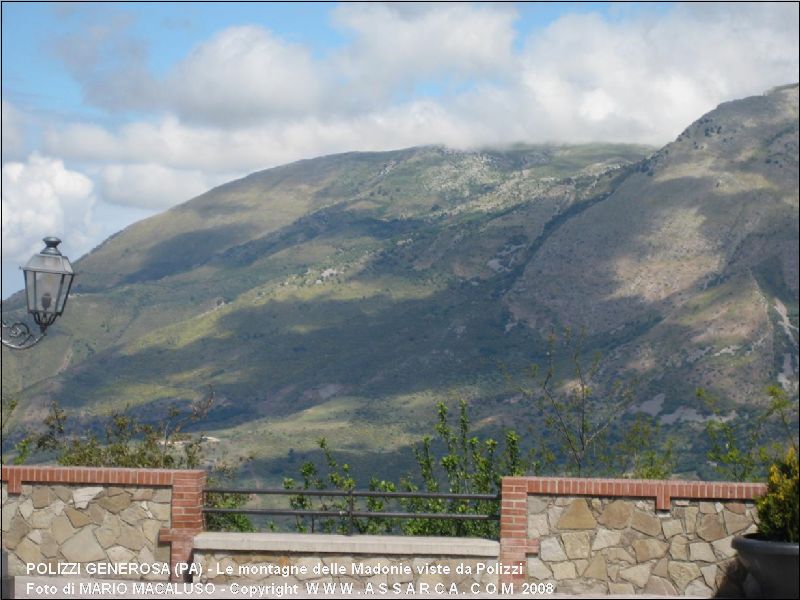 Le montagne delle Madonie viste da Polizzi