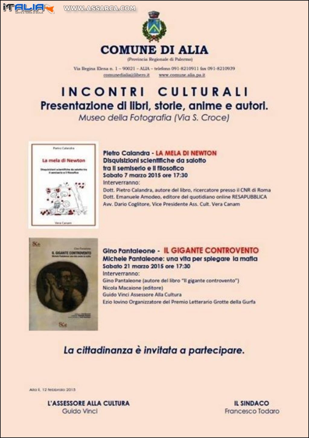 INCONTRI CULTURALI