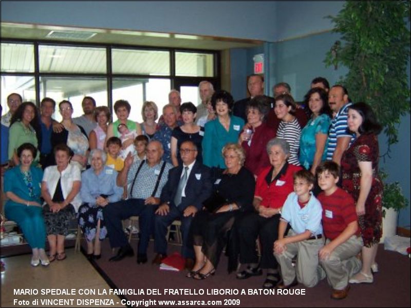 Mario Spedale con la famiglia del fratello Liborio a Baton Rouge