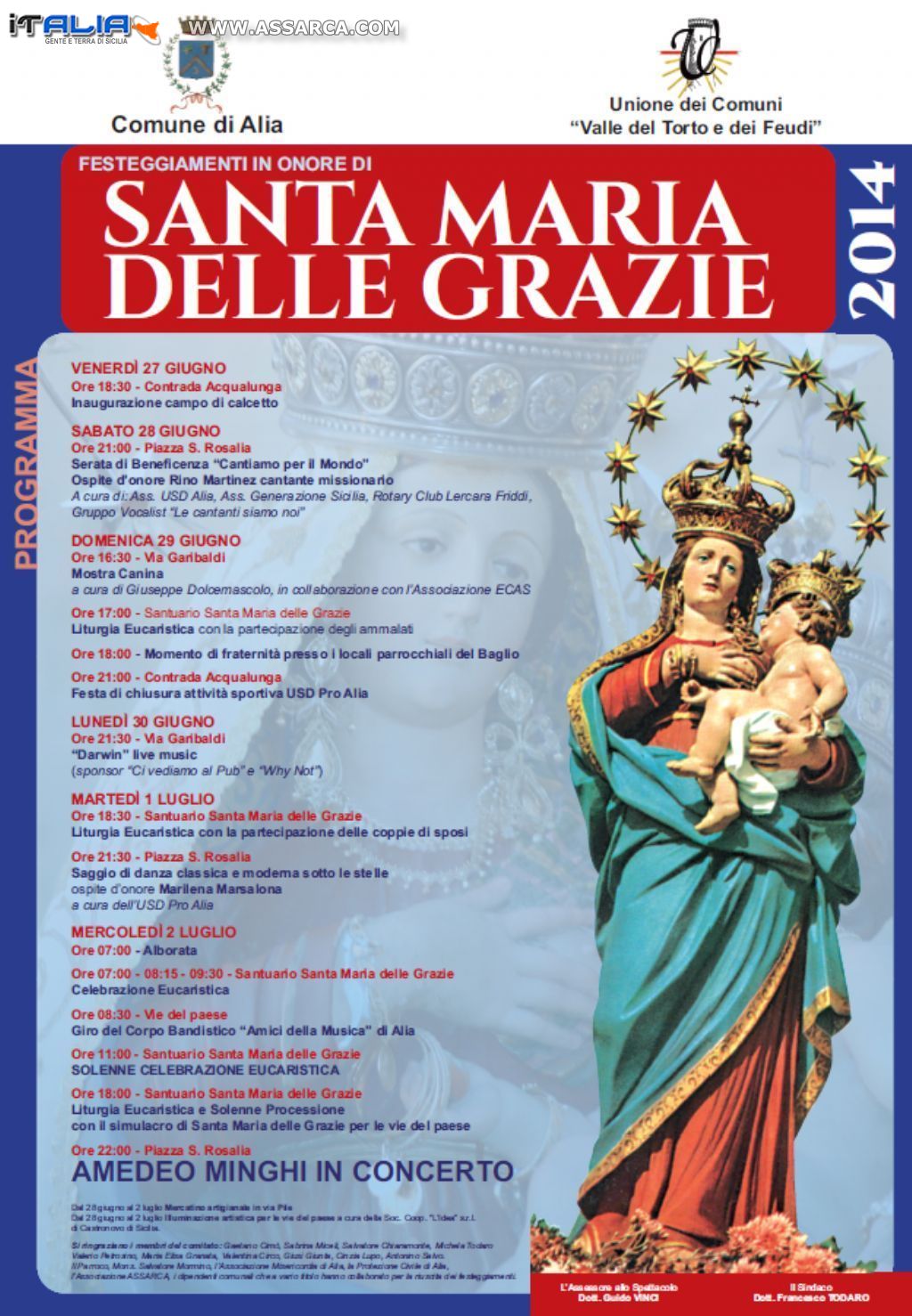 Maria SS Delle Grazie - Programma festeggiamenti