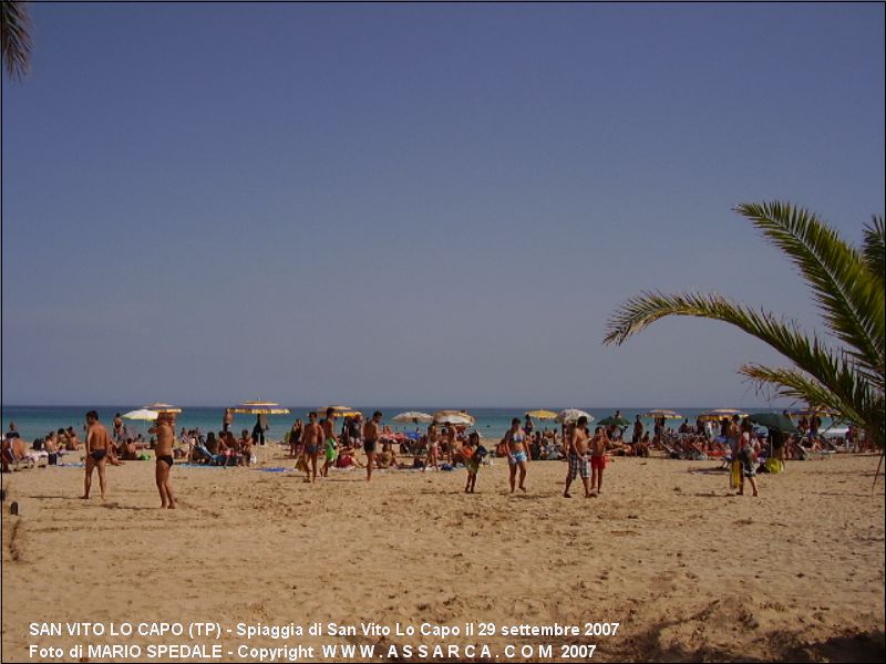 Spiaggia di San Vito Lo Capo il 29 settembre 2007