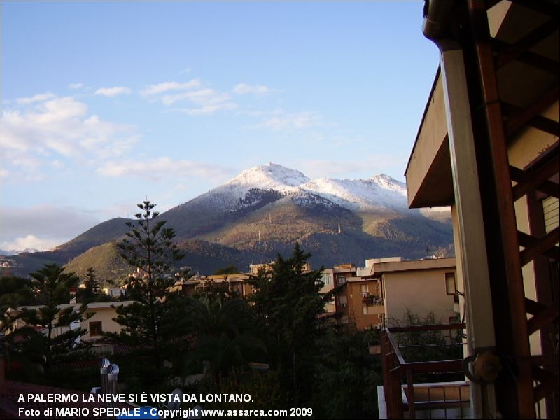 A Palermo la neve si è vista da lontano.