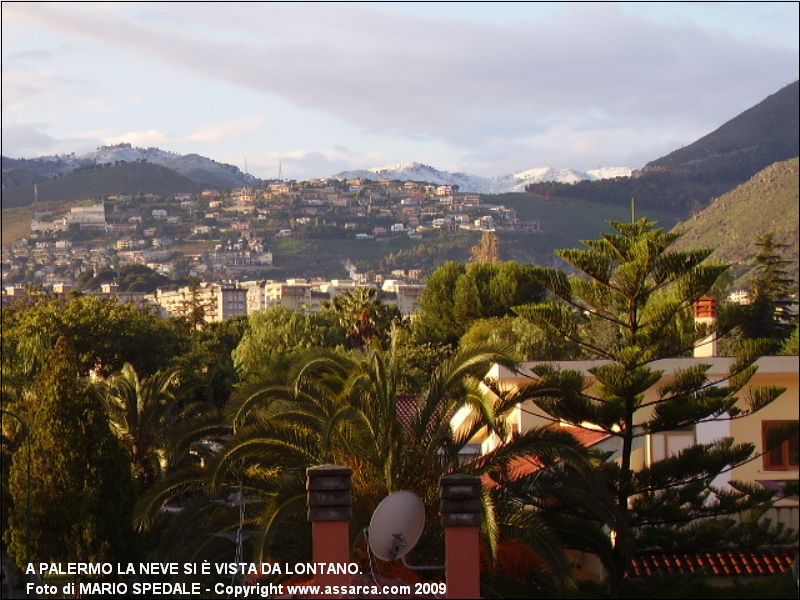 A Palermo la neve si è vista da lontano.