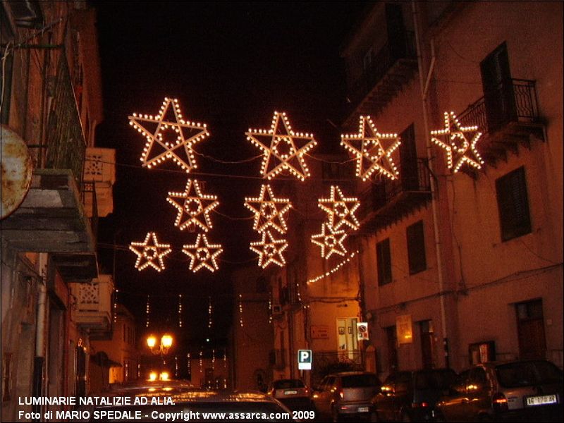 Luminarie Natalizie ad Alia.