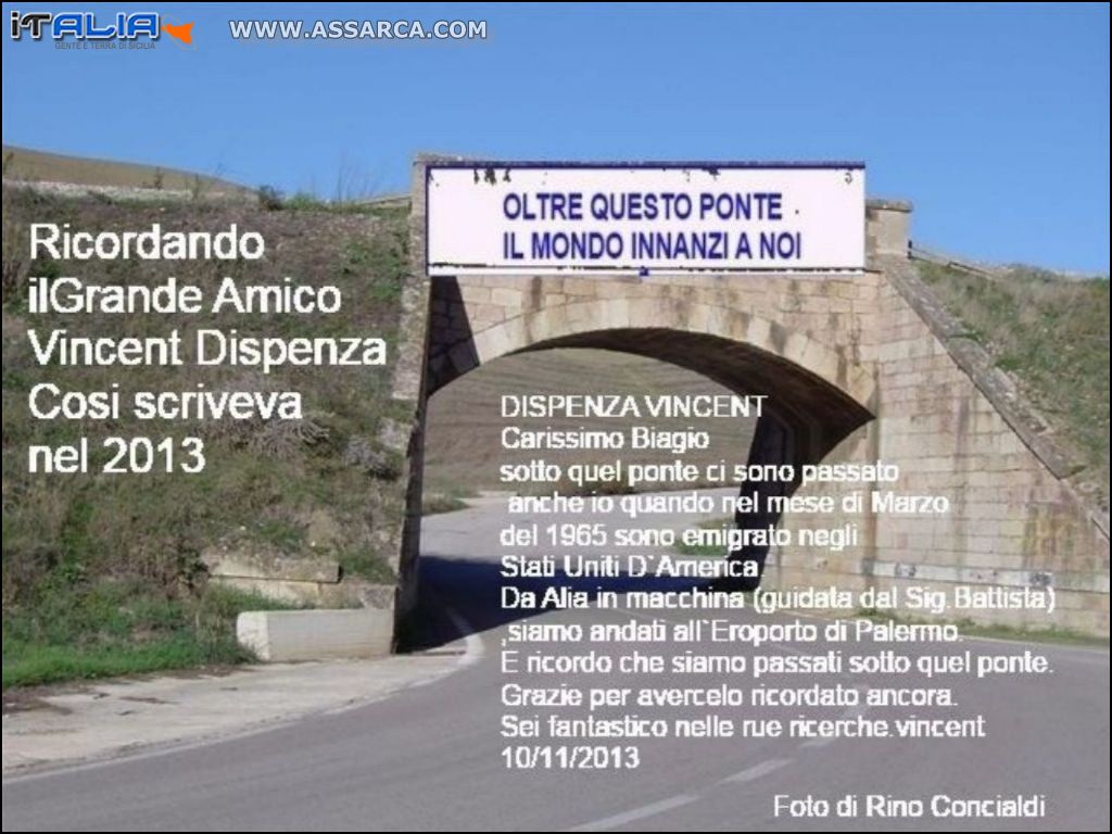 Oltre questo ponte il mondo innazi a noi