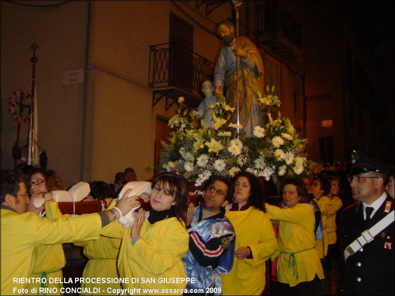 Rientro della processione di San Giuseppe