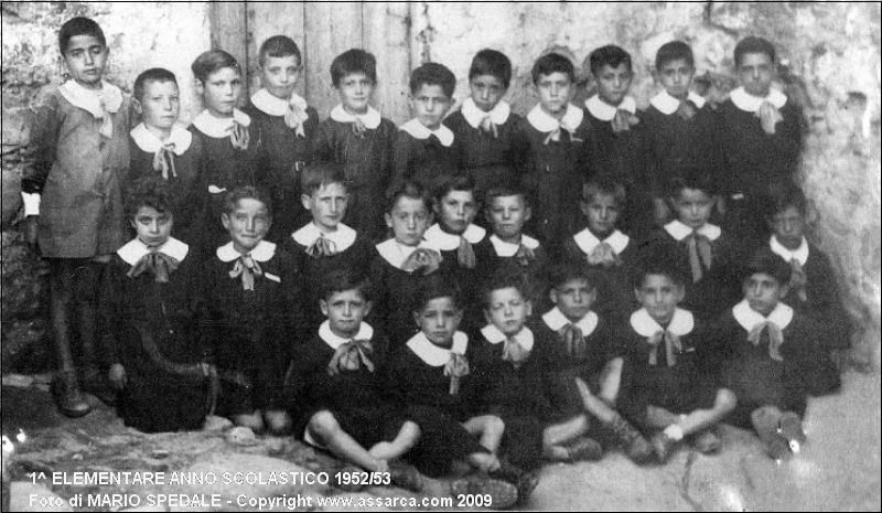 1^ Elementare anno scolastico 1952/53