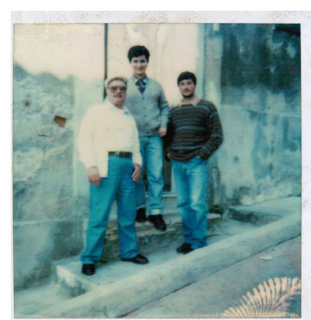 Rivituso Fabrizio e Nino con un parente americano,foto anni 90.