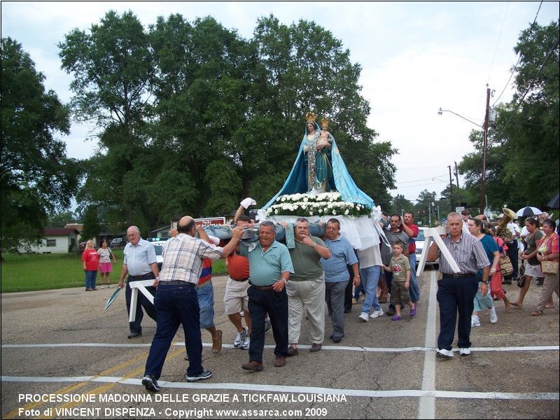 Processione Madonna delle Grazie a Tickfaw,Louisiana