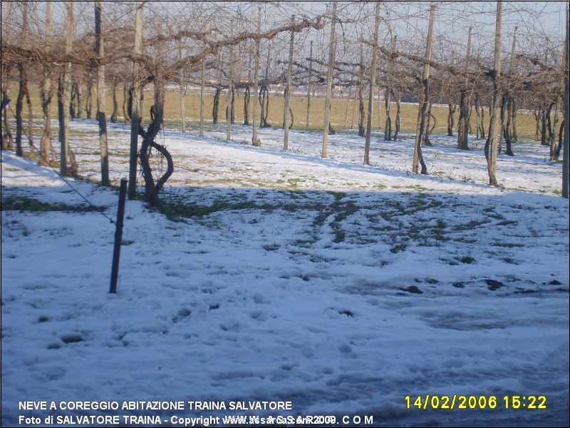 Neve a Coreggio abitazione Traina Salvatore