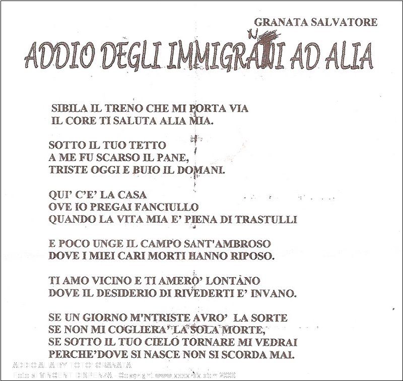 Addio Alia by Toto` Granata