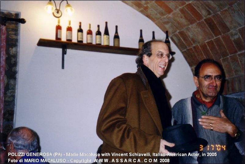 Mario Macaluso with Vincent Schiavelli, Italian-American Actor, in 2005